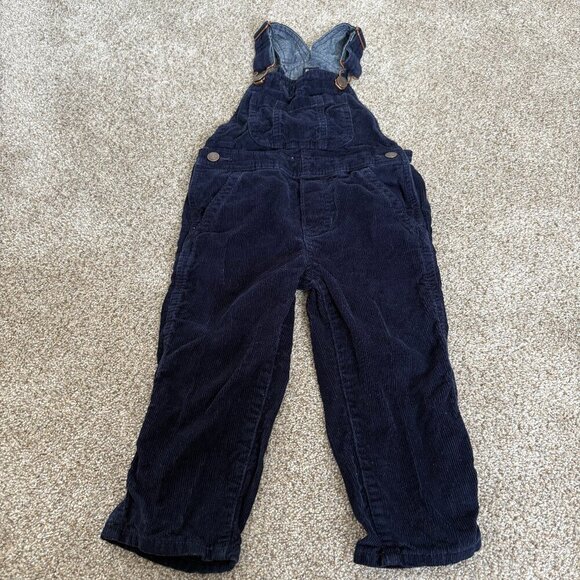 GAP Denim Kids Corduroy Overalls Navy Blue Size 2T - Picture 1 of 8
